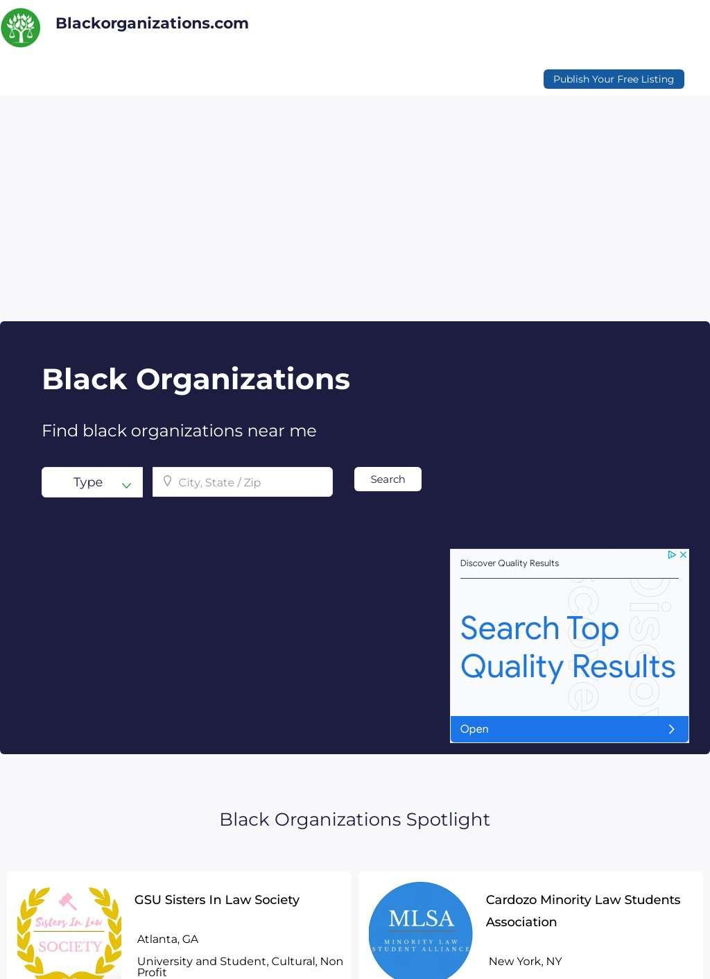Black Organizations