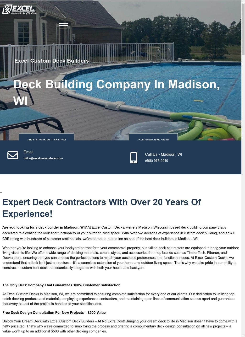 Excel Custom Deck Builders