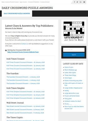 Daily Crossword Puzzle Answers