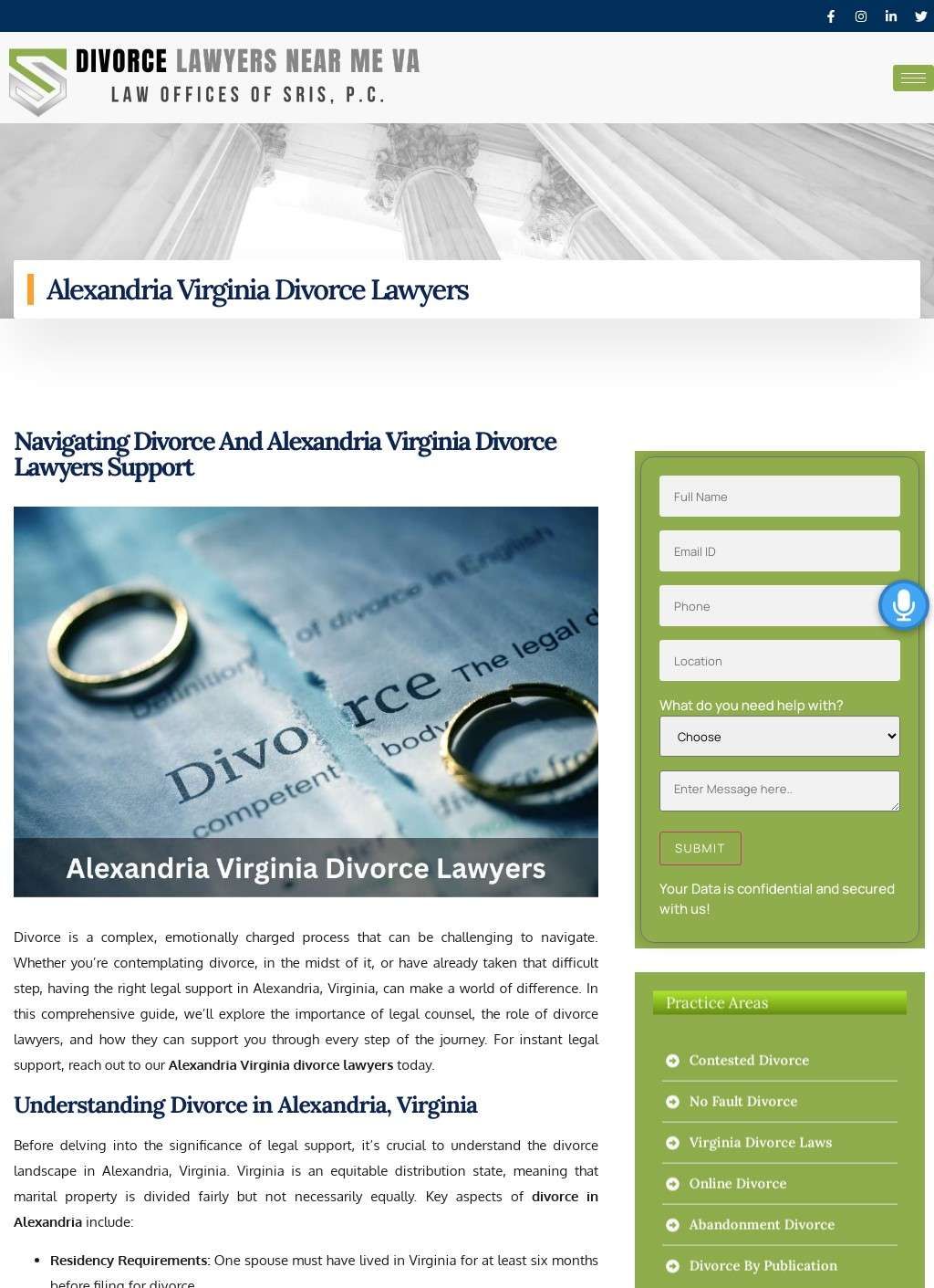 Alexandria Virginia Divorce Lawyers