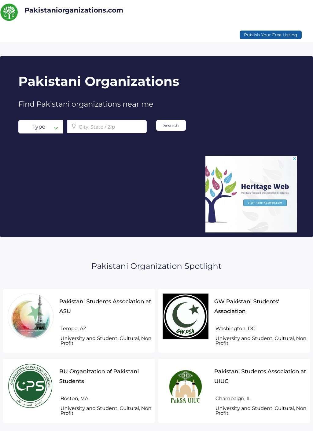 Pakistani Organizations