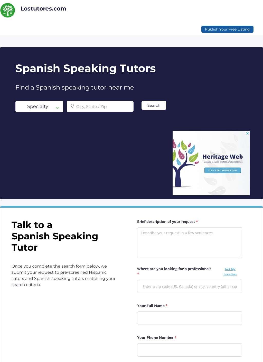 Spanish Speaking Tutors