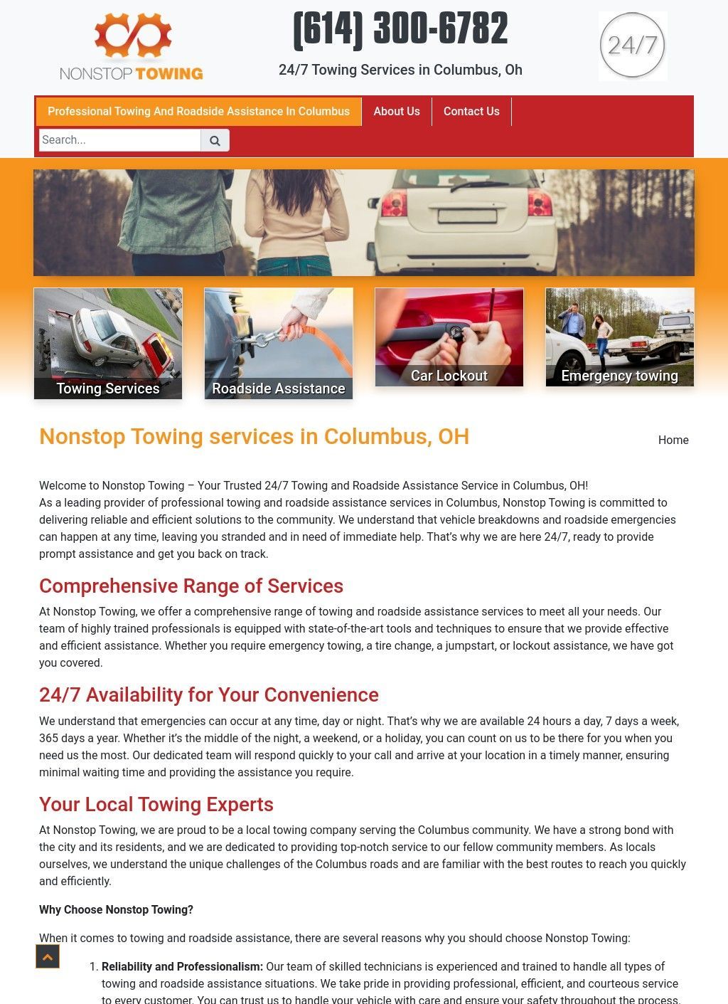 24/7 Towing & Roadside Assistance in Columbus, OH - Nonstop Towing