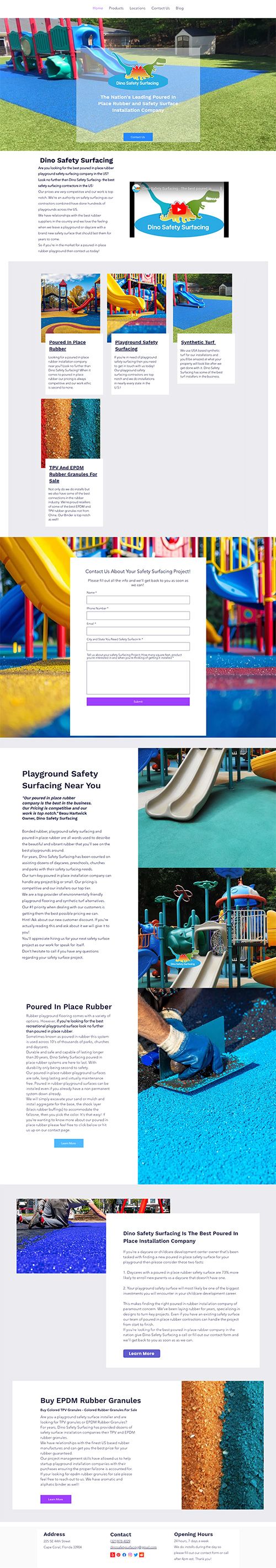 Dino Playground Safety Surfacing