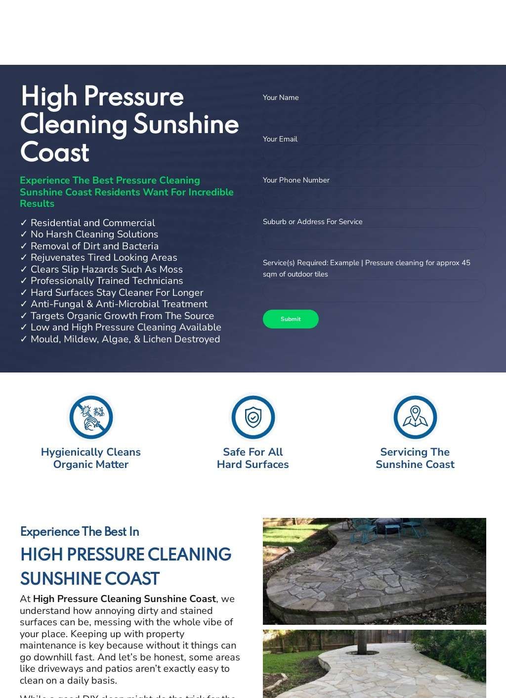 High Pressure Cleaning Sunshine Coast