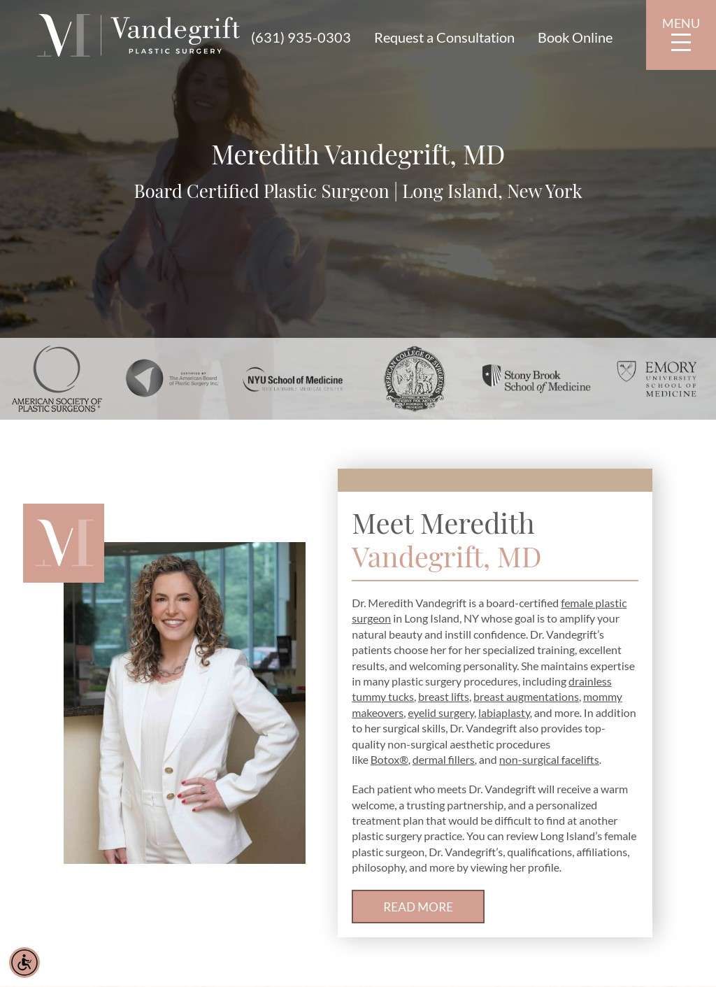 Vandegrift Plastic Surgery: Meredith Vandegrift, MD, FACS Plastic & Reconstructive Surgeon