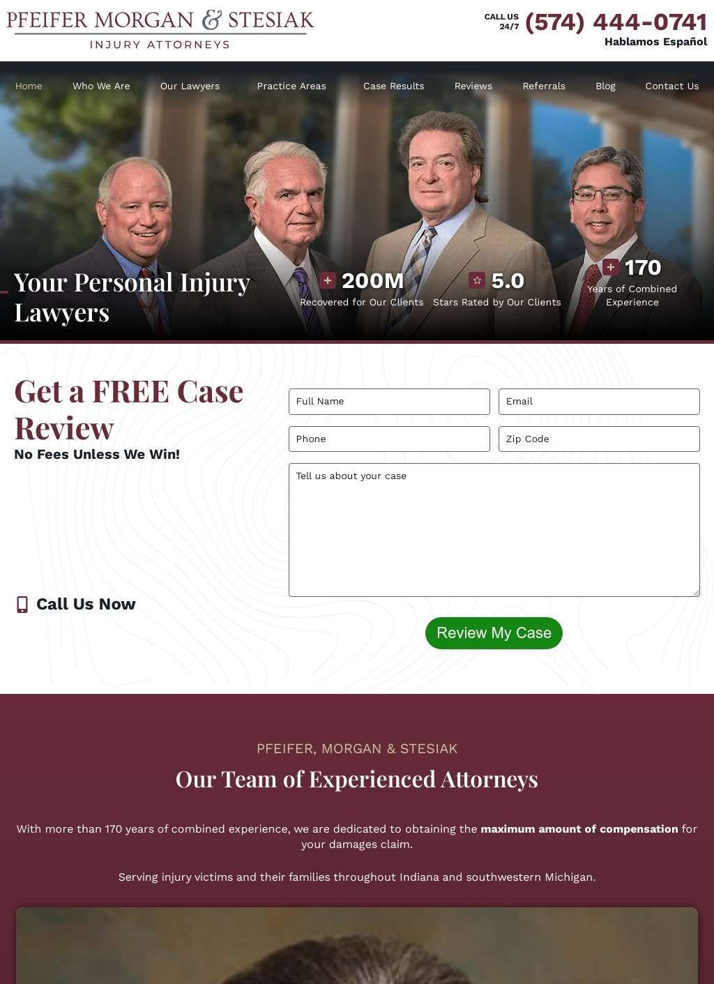 Pfeifer, Morgan & Stesiak - South Bend Personal Injury Lawyers