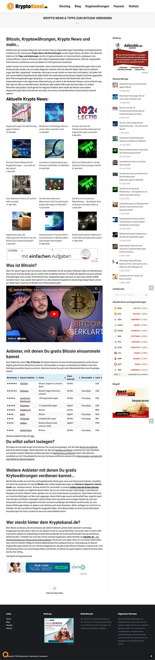 Krypto News - Kryptokanal.de