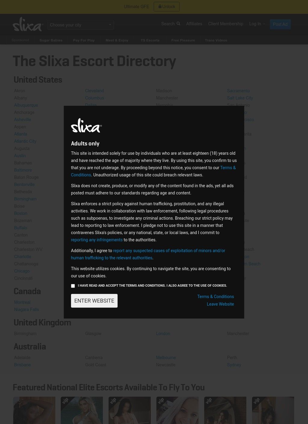 U.S. Escort Directory Slixa.com