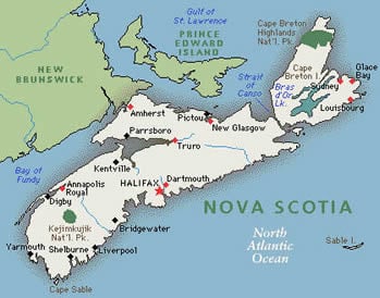 Nova Scotia map