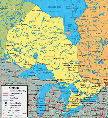 Ontario map